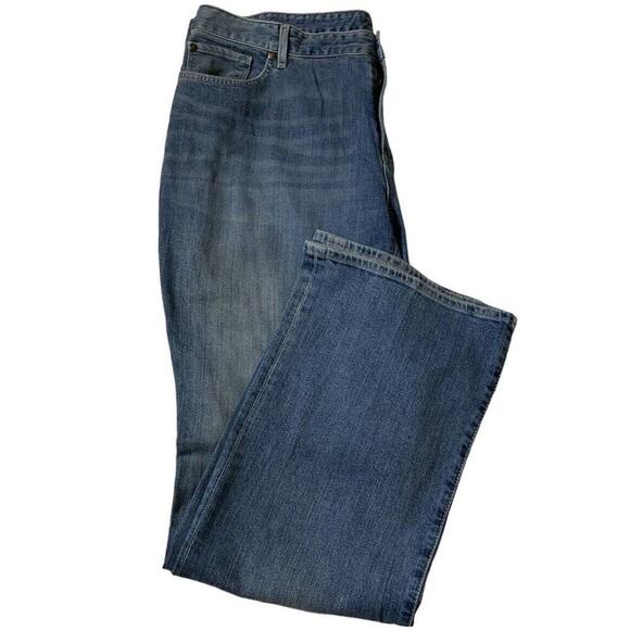 Vintage Eddie Bauer Jeans Womens Plus Size 18 Straight Bootcut Medium Wash Denim - Picture 7 of 11